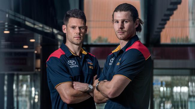 Bryce Gibbs and Sam Gibson were traded to the Adelaide Crows. Picture: Jake Nowakowski