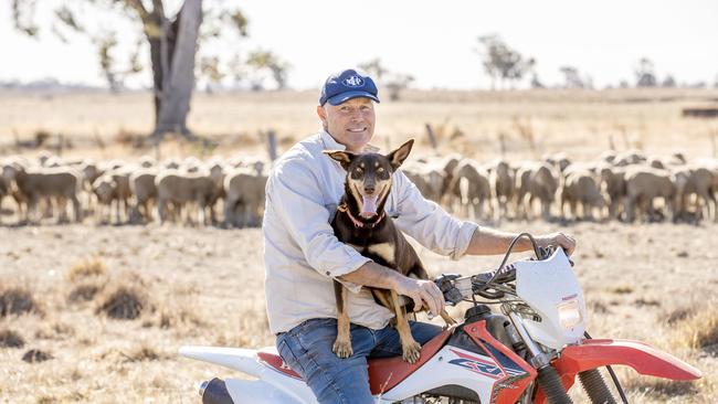 NEWS: Farmer Ben McCooke at Axedale with his Kelpie Peggy. Picture: Zoe Phillips