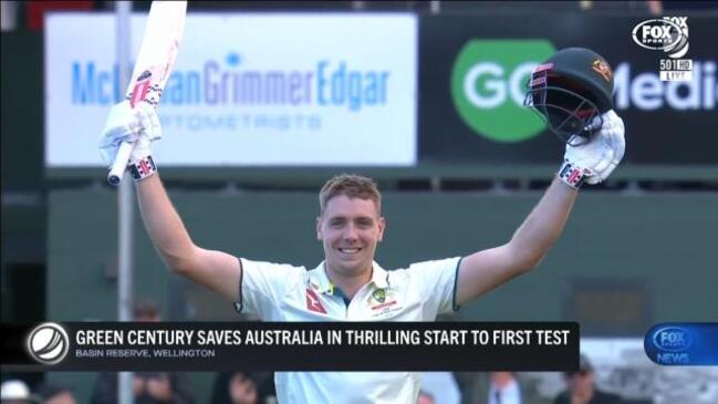 Cameron Green saves on the first day in New Zealand