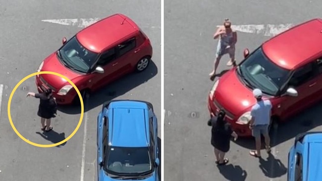 Woman locked in standoff over car space. Picture: TikTok@grace_esma_iris