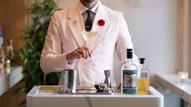 A martini trolley at Maybe Sammy at The Rocks in Sydney where the dapperly dressed waiters will serve a variety of cocktails in a 1950s rat-pack inspired setting.