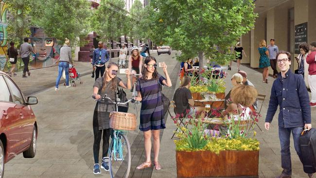 An artist’s impression of how a revamped Bentham St will look. Image: Supplied