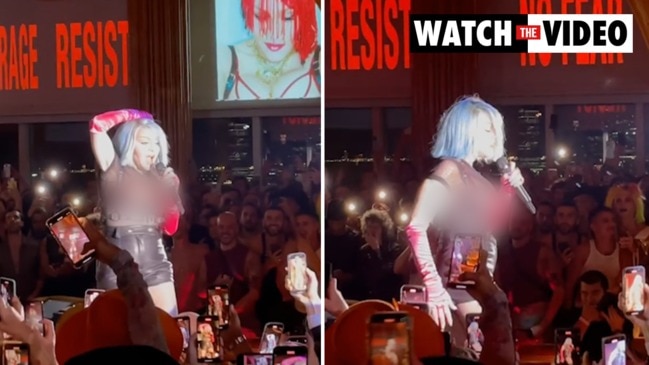 Madonna performs near-topless at New York bar in wild show