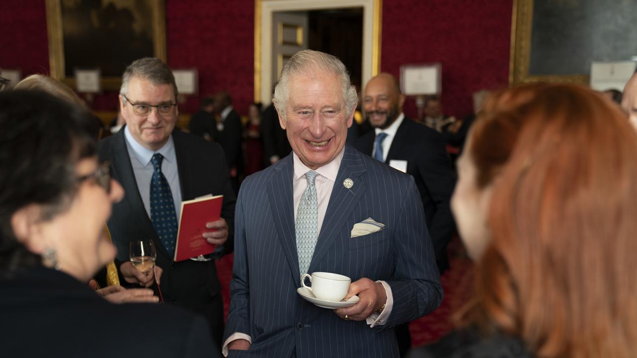 Prince Charles speaks to university representatives during a reception after presenting the Queen's Anniversary Prizes at St James's Palace on February 17 in London. Picture: Kirsty O'Connor - WPA Pool/Getty Images