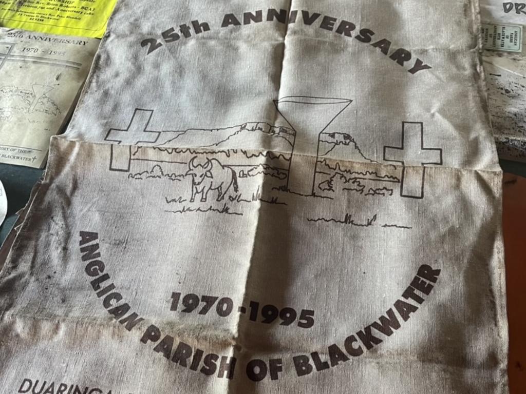 Items from the Blackwater Anglican Church time capsule. PHOTO: Ange Taylor