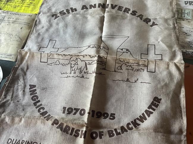 Items from the Blackwater Anglican Church time capsule. PHOTO: Ange Taylor