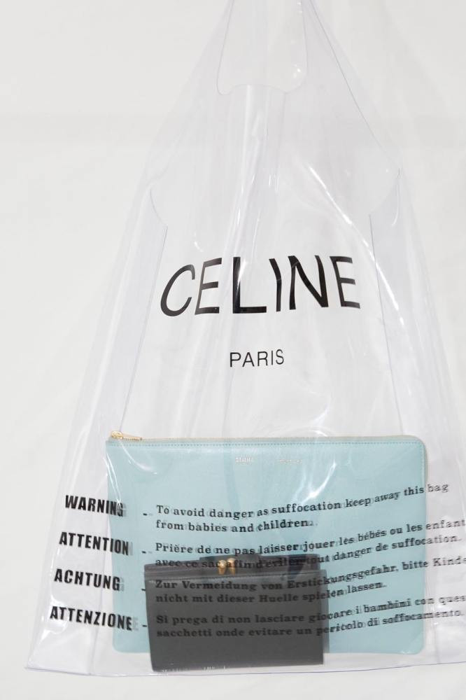 Céline plastic bag on sale for $750 - Vogue Australia