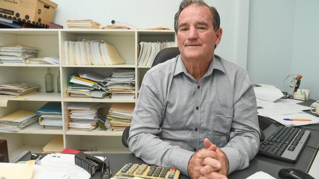 Mayor Jim Simmons in his office in Maclean.