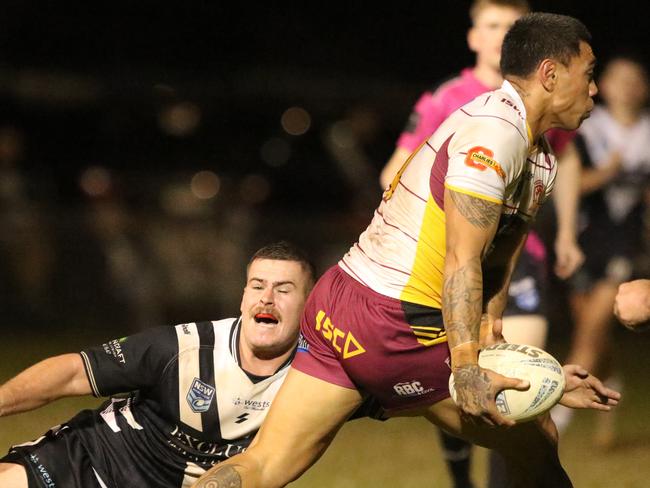 Thirlmere’s Ken Sio scored two runaway tries in the win over South West. Photo: Warren Gannon Photography