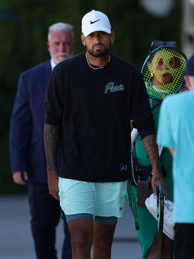 Nick Kyrgios says the change in his relationship with Novak Djokovic is ‘weird’. Picture: Getty Images