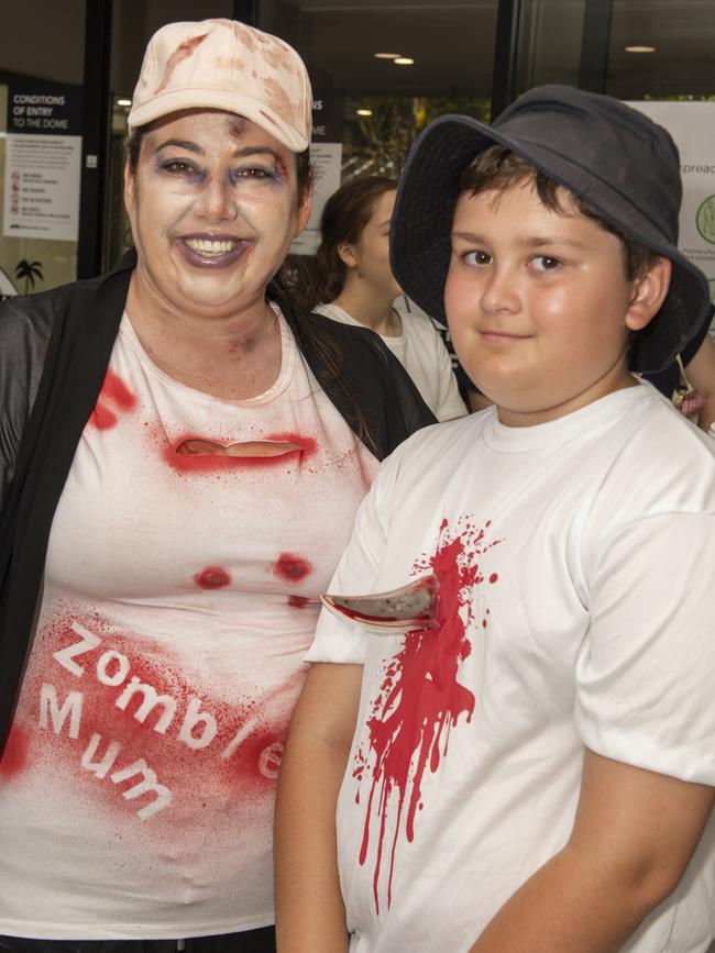 Sueann Bath and Dominic Bath from West Mackay at Mackay Charity Zombie Walk. Saturday, October 30, 2021. Picture: Michaela Harlow