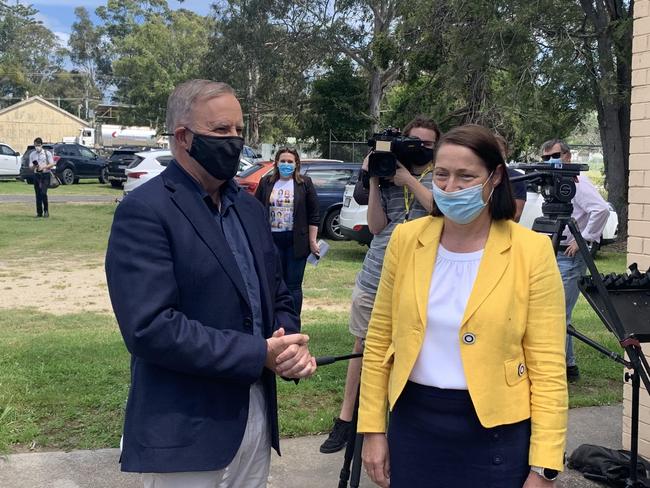 Mr Albanese made the announcement on Thursday while he visited Moruya and Mogo on the southeast coast of NSW. Picture: NCA NewsWire / Ellen Ransley