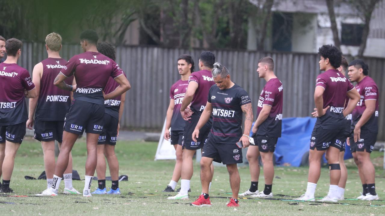 Don Singe at Sea Eagles training at Narrabeen on Tuesday. Picture: John Grainger