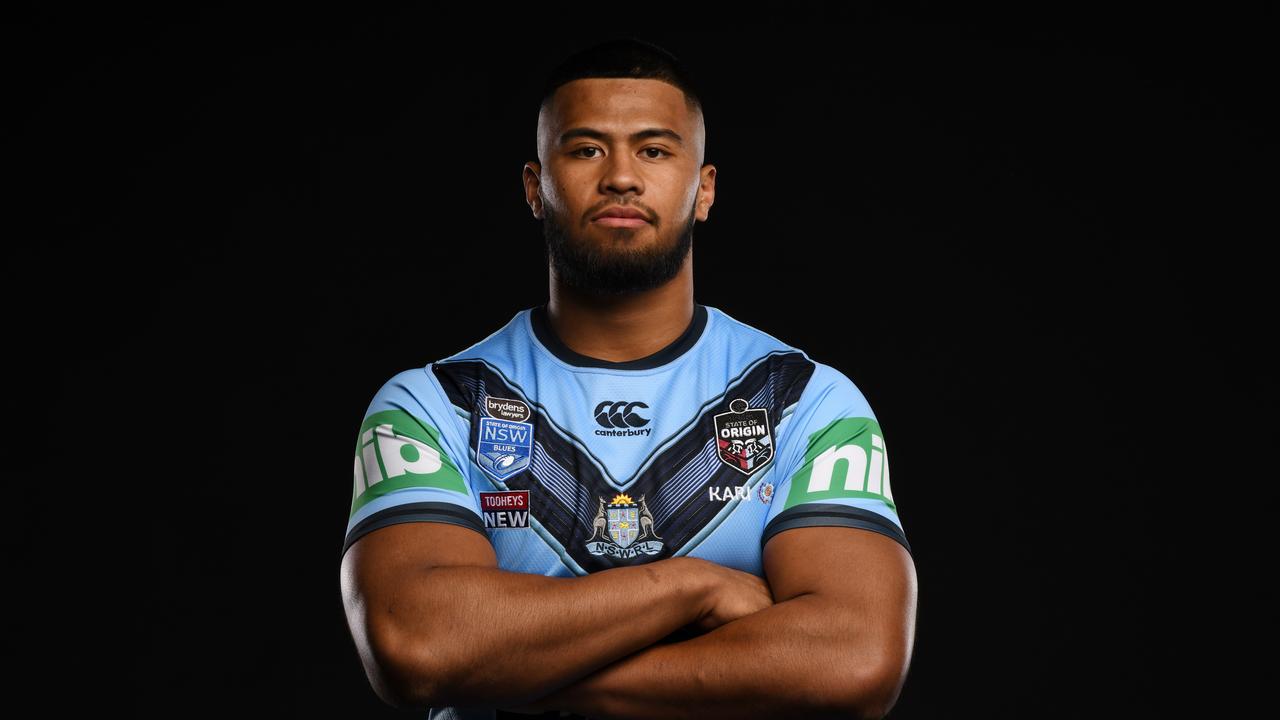 2020 SOO – 2020 State of Origin NSW Blues Headshots – Payne Haas, 2020-11-04. Digital image by Grant Trouville � NRL Photos