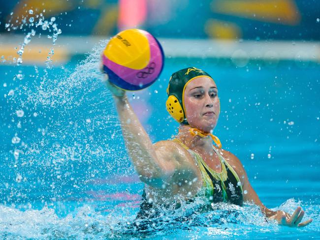 Water polo player Holly Lincoln-Smith at the 2012 London Olympics. Picture: Treeby Grant