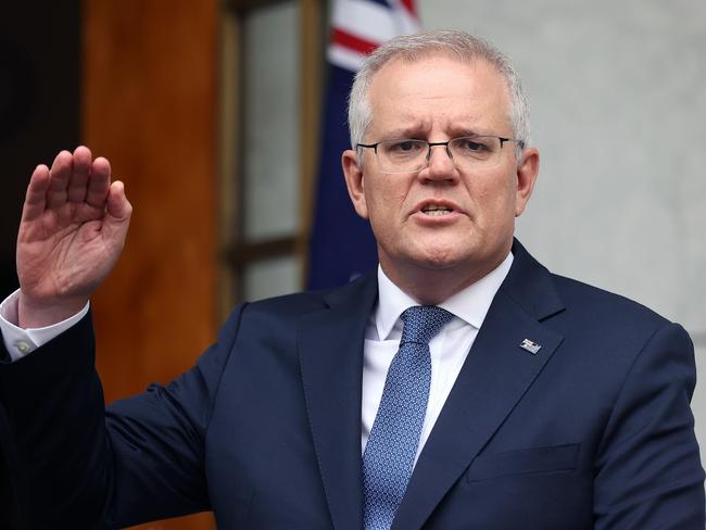 Scott Morrison said his government would be ‘considering’ boycotting the 2022 Beijing Winter Olympics. Picture: NCA NewsWire / Gary Ramage