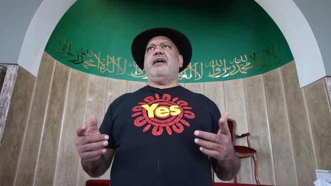 Indigenous leader Noel Pearson at the Gold Coast mosque at Southport to talk about the referendum.Picture Glenn Hampson