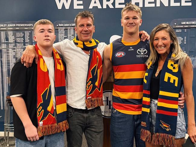 Tyler Welsh after his was officially picked by the Crows. Picture: Adelaide FC