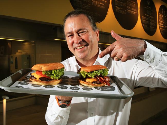 Neil Perry at Burger Project in World Square. Picture: Toby Zerna