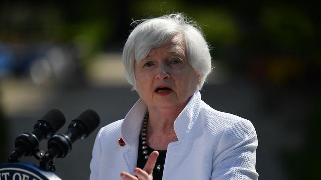 US Treasury Secretary Janet Yellen after attending the G7 finance ministers meeting. Picture: AFP