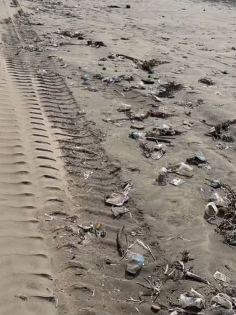 Corrin showed parts of Kuta beach.