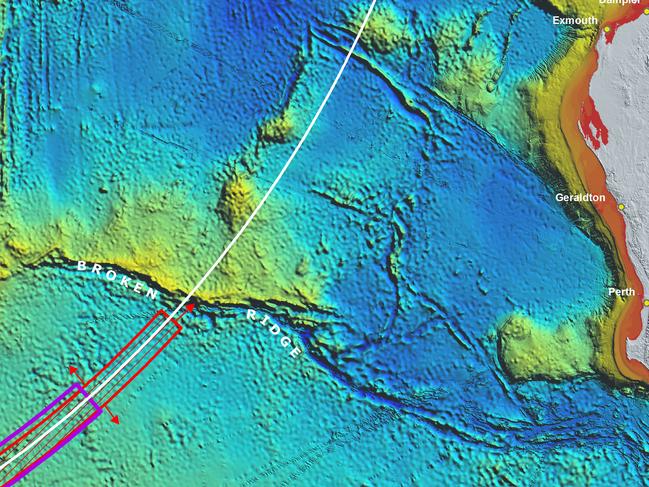 MH370 revised search area following Bayseian analysis