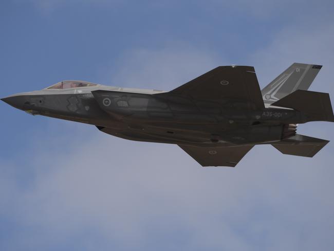 The F35 in action at the Avalon airshow in Avalon. Picture: AAP