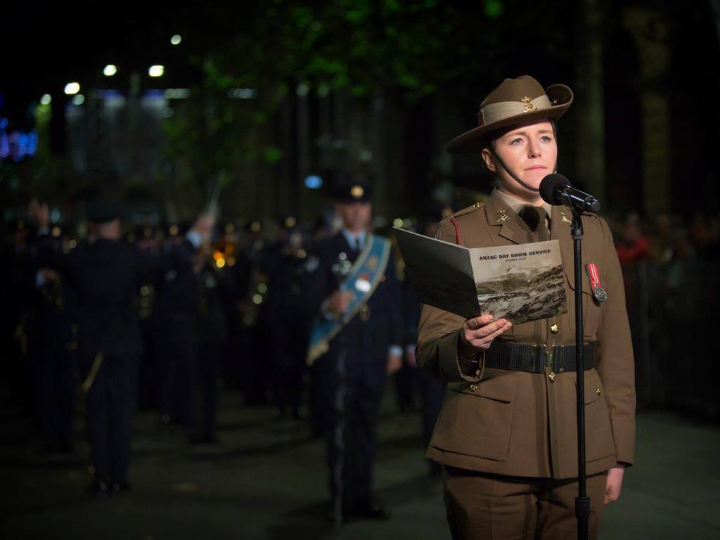 18. Amelia Johnson (2008) - musician. Serving in the Australian Army Band, Johnson sang at the Anzac Day Dawn Service in Martin Place, Sydney, in 2018.Graduated from the Tasmanian Conservatorium of Music. Picture: AUSTRALIAN ARMY BAND