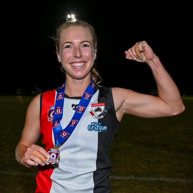 Makayla Sekac of Morningside Panthers won the best on ground for the Div 1 Reserves QFAW grand final. Picture: Supplied