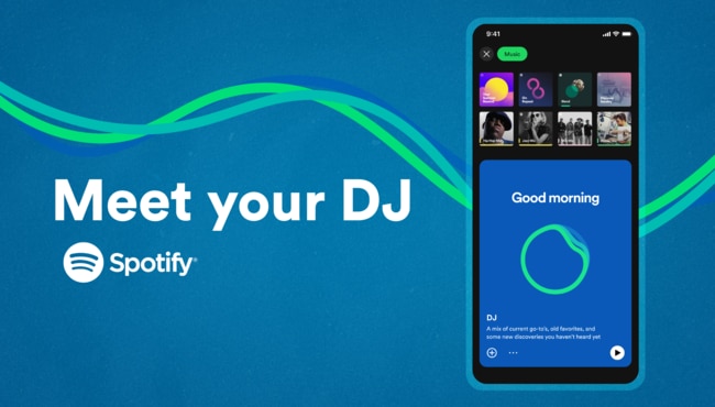 The update also features an artificial intelligence DJ. Picture: Spotify