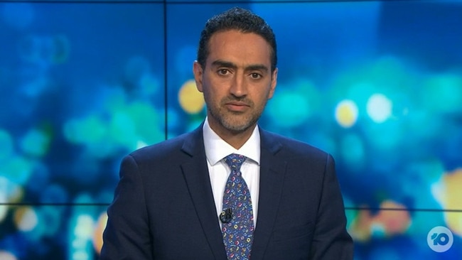 Waleed Aly grilled the expert on how the UN would have dealt with the war. Picture from Channel 10.