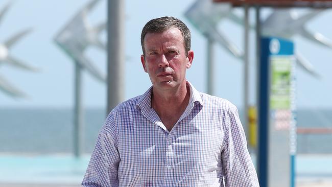 Tourism Minister Dan Tehan at the Cairns Esplanade Lagoon. Picture: Brendan Radke