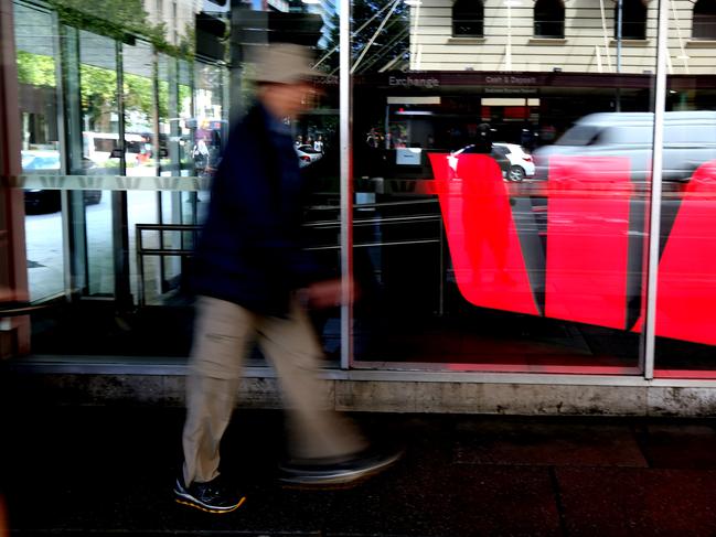 Westpac branch on King William St in Adelaide, Monday, February 18, 2019. (AAP Image/Kelly Barnes) NO ARCHIVING