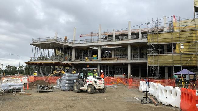 The COVID-19 crisis has drastically curtailed capital spending by universities. Picture shows the new Petrie campus of the University of the Sunshine Coast under construction last year.