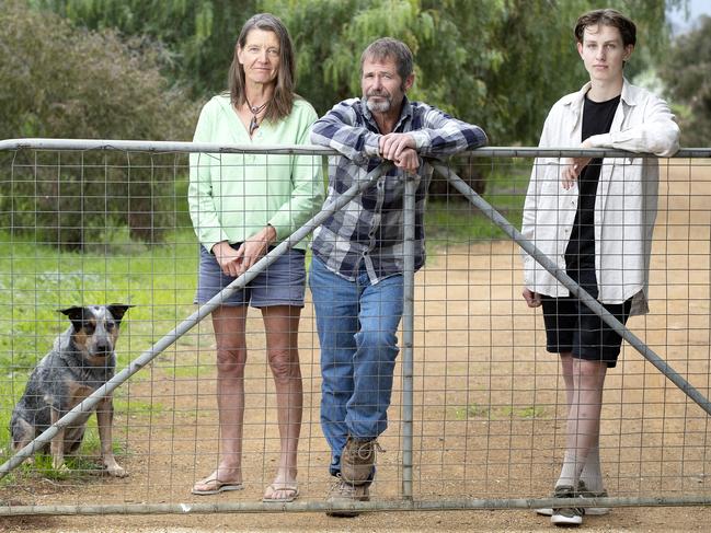 From left, Andrea, Andrew and Toby Quick, of Richmond. Picture: CHRIS KIDD