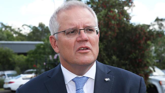 Prime Minister Scott Morrison has provided an update for the nation following Friday’s national cabinet meeting. Picture: NCA NewsWire / Peter Lorimer