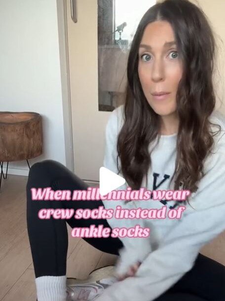 Phoebe posts about the harsh sock reality. Picture: TikTok/Phoebe Parsons