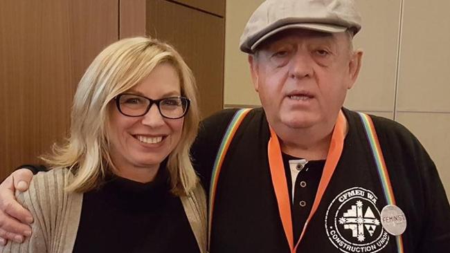 A picture Joe McDonald posted of himself with Rosie Batty at a 2017 Labor conference. Picture: Facebook