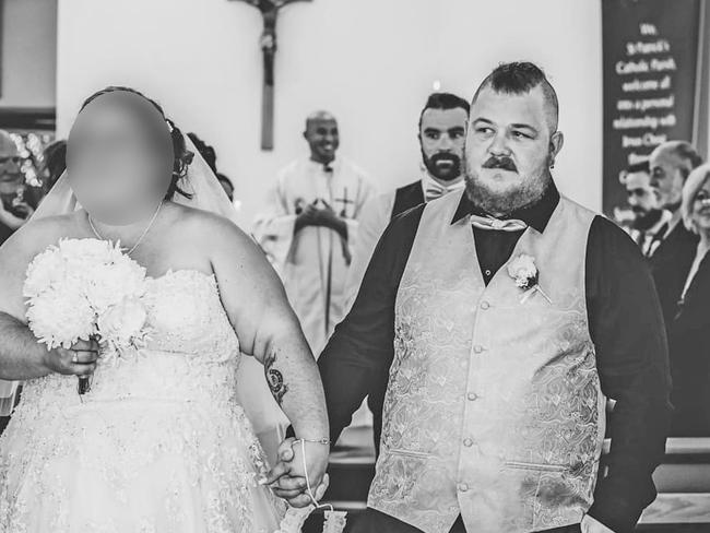 James Wood's wedding in 2021. Picture: Supplied