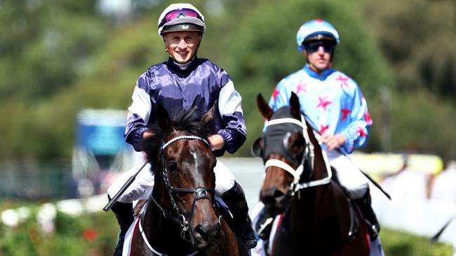 Tom Marquand returns to scale aboard Post Impressionist after their Manion Cup win. Picture: Getty Images