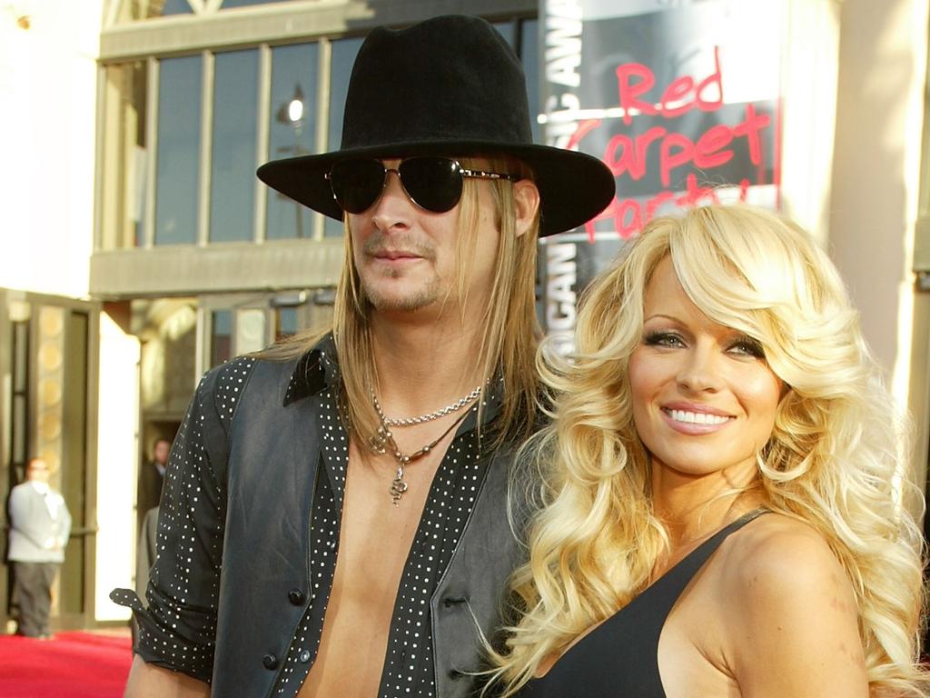 With then husband Kid Rock at the 2003 American Music Awards in Los Angeles. Picture: Kevin Winter/Getty Images