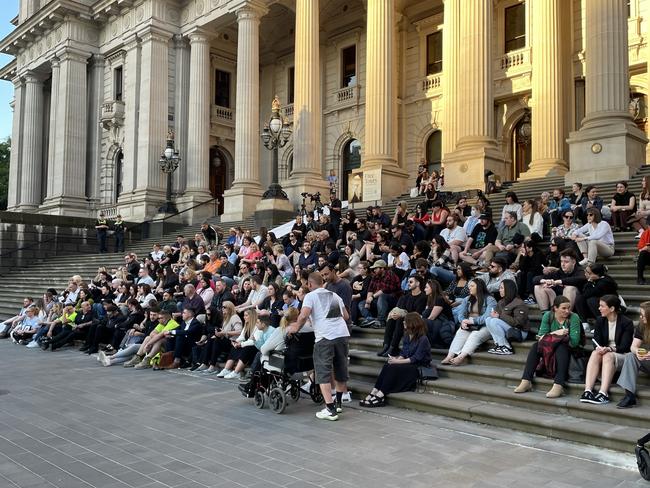 The Celeste Manno vigil in Melbourne on Wednesday night. Picture: Supplied