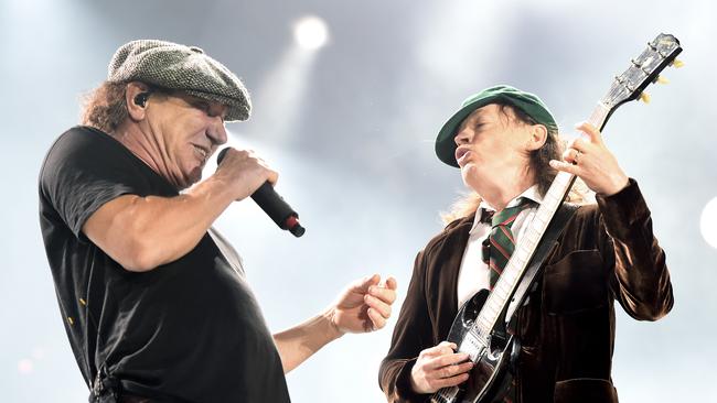 Brian Johnson has thanked Angus Young in his statement ... eventually. Pic: Kevin Winter/Getty Images