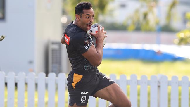 Josh Addo-Carr at the Indigenous All Stars training on the Gold Coast this week.