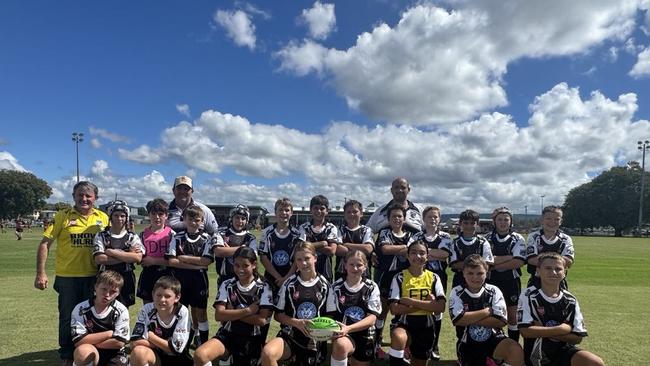 Oakey Bears juniors prepare for Toowoomba Junior Rugby League match.