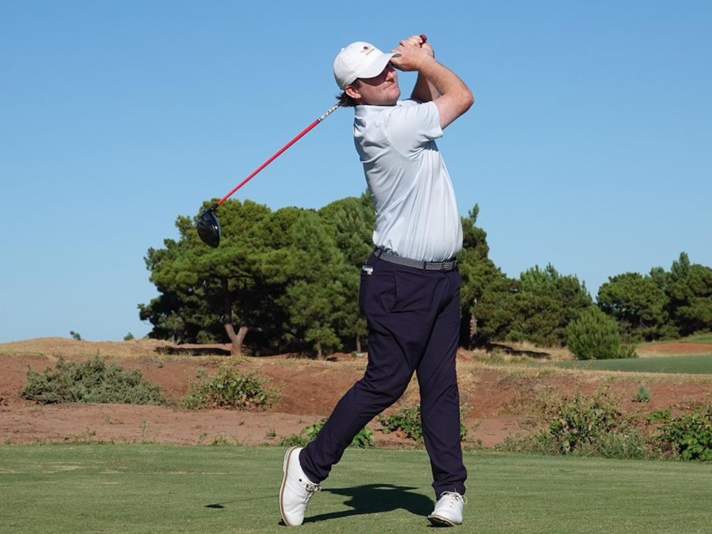 Ben Henkel leads the Gippsland Super 6 by one stroke. Picture: Supplied.