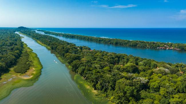 The Caribbean Sea and the Tortuguero Canal, Costa Rica.