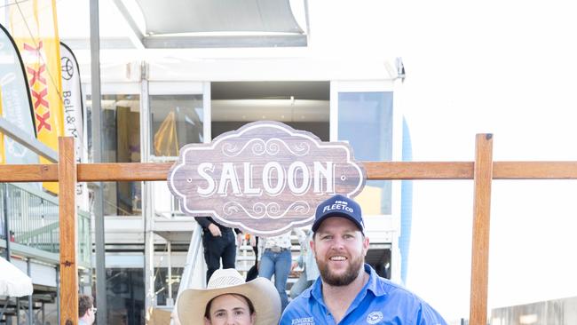 Mount Isa Rodeo 2024 - Jodanna Pullen and John Woolcock at the Mount Isa Rodeo. Picture by Luke Marsden. - Photo Supplied