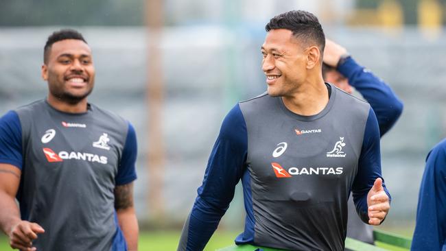 Samu Kerevi says the Wallabies still love Israel Folau. Photo: Stuart Walmsley/Rugby AU Media