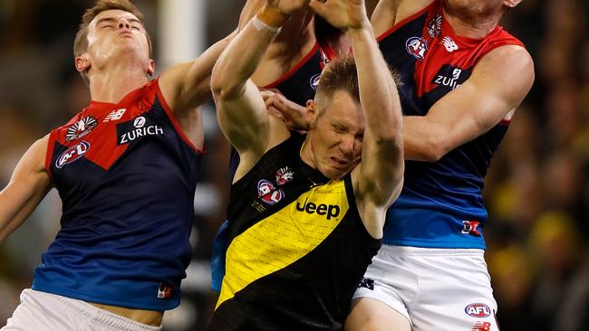 The worst case scenario for Jack Riewoldt is two months on the sidelines. Picture: AFL Photos